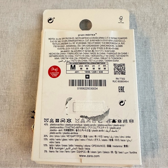 New Zara Multi Colored Jewel Dangle Pink Purple Earrings 1856/229 - Picture 5 of 7